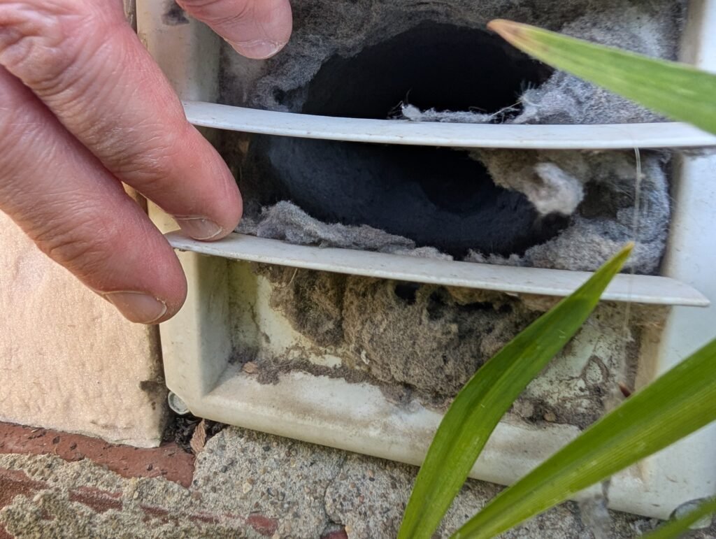 Partially blocked dryer vent exhaust