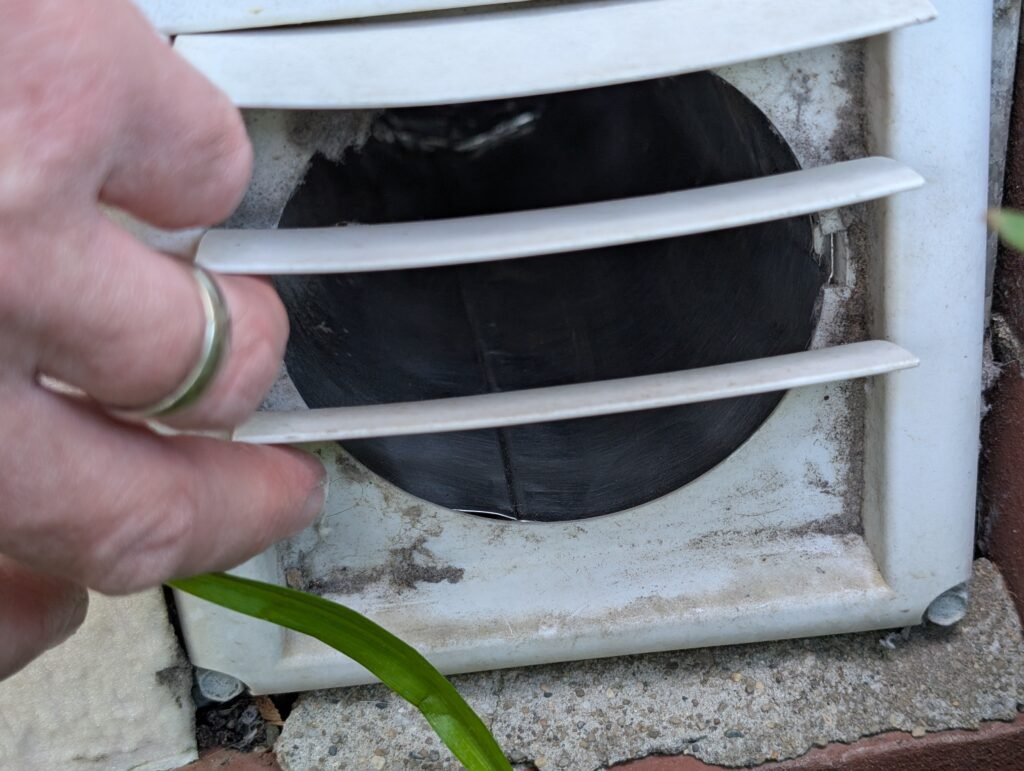 Cleaned dryer vent exhaust